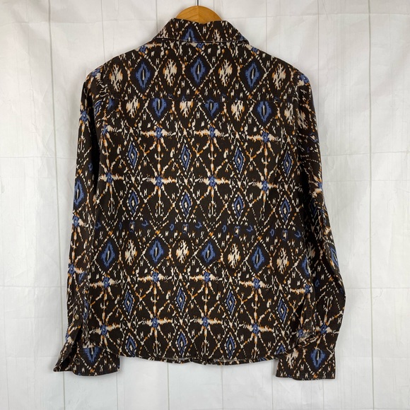 Joe’s Jeans Tribal Printed Button Down Shirt Size L - Picture 2 of 5